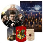 Kit 5 Peças Capa Redonda + Capa Retangular + Trio Capas Cilindros Sublimados Tema harry potter 115