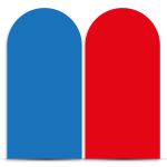 Capa Painel Romano Sublimado Tema Liso Cor Azul / Vermelho 17