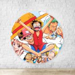 Capa Painel Redondo Sublimados Tema One Piece 1981