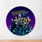 Capa Painel Redondo Sublimados Tema Os fantasmas se divertem 2067