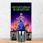 Capa Retangular + Trio Capas Cilindros Sublimados Tema Os Fantasmas se divertem 2067