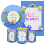 Kit 5 Peças Capa Redonda + Capa Retangular + Trio Capas Cilindros Sublimados Tema Batizado/batismo 2243