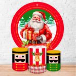 Capa Painel + Trio Capas Cilindros Sublimados Tema Natal 2250