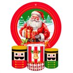Capa Painel + Trio Capas Cilindros Sublimados Tema Natal 2250