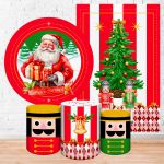 Kit 5 Peças Capa Redonda + Capa Retangular + Trio Capas Cilindros Sublimados Tema Natal 2250
