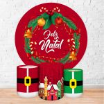Capa Painel + Trio Capas Cilindros Sublimados Tema Natal 2251