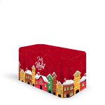Capa Decorativa para 2 Mesas Quadrada Sublimada Tema Natal Decorações Natalinas 2251