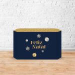 Capa Decorativa para 2 Mesas Quadrada Sublimada Tema Natal Decorações Natalinas 2252