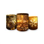 Trio Capas Cilindros Sublimados Tema Natal 2253