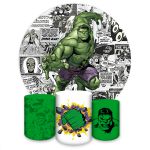 Capa Painel + Trio Capas Cilindros Sublimados Tema Hulk 250