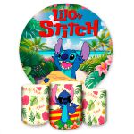 Capa Painel + Trio Capas Cilindros Sublimados Tema Lilo e Stitch 2594