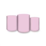 Trio Cilindros Tema Liso Lilás Pastel 3148