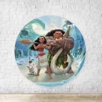 Capa Painel Redondo Sublimados Tema Moana 346