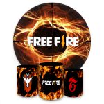 Capa Painel + Trio Capas Cilindros Sublimados Tema Free Fire 4040 