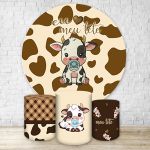 Kit Capa Painel Redondo + Trio Capas Cilindros Sublimados Tema Chá de Bebê 4220