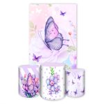 Kit Retangular + Trio de Cilindros Tema Borboleta 4224