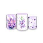 Trio de Cilindros Tema Borboleta 4224