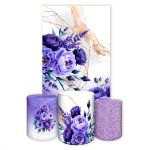 Kit Retangular + Trio de Cilindros Tema Flores 4229