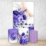 Kit Retangular + Trio de Cilindros Tema Flores 4229