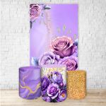 Kit Retangular + Trio de Cilindros Tema Flores 4231