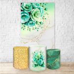 Kit Retangular + Trio de Cilindros Tema Flores 4232