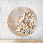 Painel Redondo Tema Flores 4319
