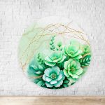 Painel Redondo Tema Flores 4324