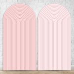 Painel Romano Tema Ripado Cor Rosa e Rosa Pastéis 44