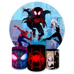 Capa Painel + Trio Capas Cilindros Sublimados Tema Homem aranha 4533