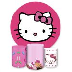 Capa Painel + Trio Capas Cilindros Sublimados Tema Hello Kitty 4566