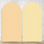 Painel Romano Tema Ripado Cor Laranja e Laranja 51