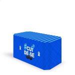 Capa Decorativa para 2 Mesas Quadrada Sublimada Tema Novembro azul 5114