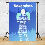 Capa Painel Interativo Para Fotos Vazado Tema Novembro azul 5115