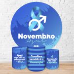 Capa Painel + Trio Capas Cilindros Sublimados Tema Novembro azul 5115