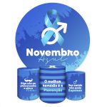 Capa Painel + Trio Capas Cilindros Sublimados Tema Novembro azul 5115