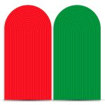 Capa Painel Romano Sublimado Tema Ripado Cor Vermelho/verde 54