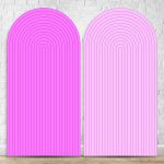 Painel Romano Tema Ripado Cor Rosa e Roxo 58