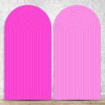 Painel Romano Tema Ripado Cor Rosa e Rosa 61