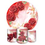 Capa Painel + Trio Capas Cilindros Sublimados Tema Flores 7013