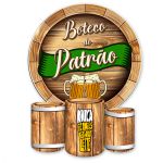 Capa Painel + Trio Capas Cilindros Sublimados Tema Boteco 7029