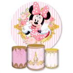 Capa Painel + Trio Capas Cilindros Sublimados Tema Minnie 782