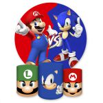 Capa Painel + Trio Capas Cilindros Sublimados Tema Mario Bros 784