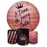 Capa Painel + Trio Capas Cilindros Sublimados Dona da Porra toda 328