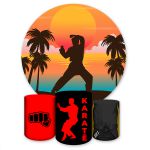 Capa Painel + Trio Capas Cilindros Sublimados Tema Artes Marciais 1963