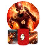 Capa Painel + Trio Capas Cilindros Sublimados Tema Flash 1307