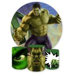 Capa Painel + Trio Capas Cilindros Sublimados Tema Hulk 671