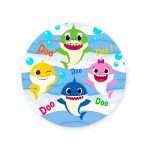 Capa Painel Redondo Sublimados Tema Baby Shark 1522