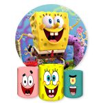 Capa Painel + Trio Capas Cilindros Sublimados Tema Bob Esponja 922