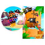 Capa Painel Retangular + Capa Painel Redondo Sublimado Tema Bolofofos 2528