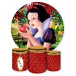 Capa Painel + Trio Capas Cilindros Sublimados Tema Branca De Neve 213